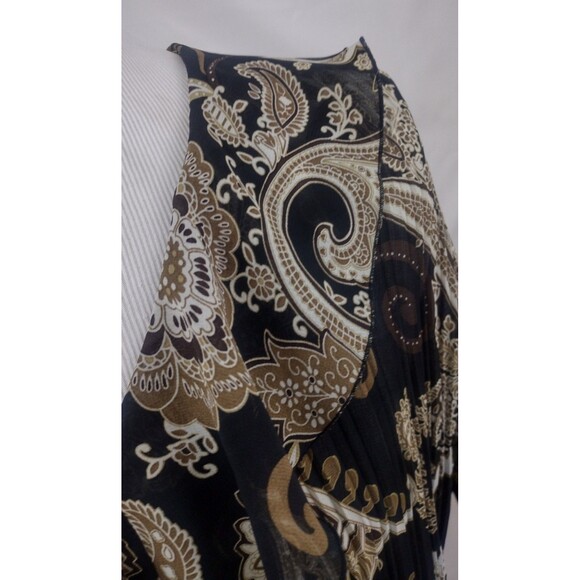 Studio 1940  Womens Long Sleeve Blouse Top Ruffle Collar Multi Gothic Size 18/20 - Picture 4 of 10